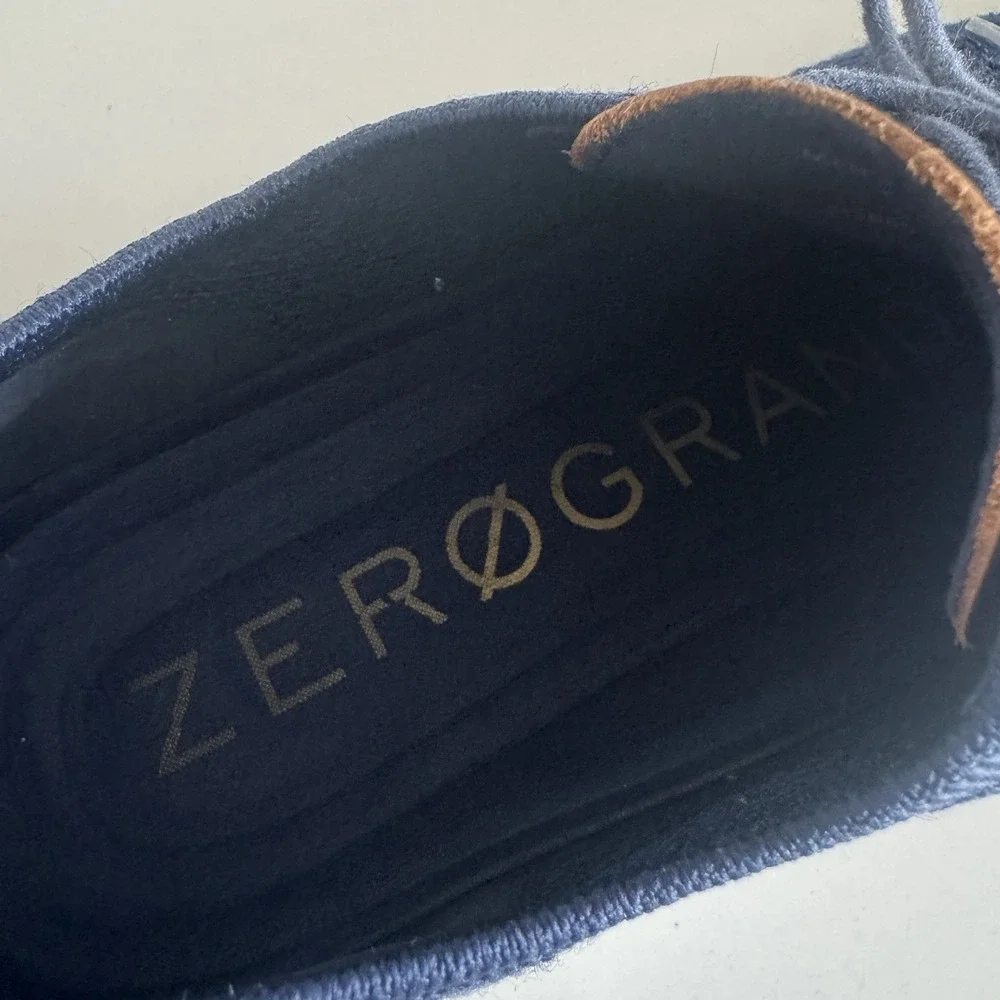 Cole Haan‎ Zerogrand Stitchlite Oxford Men 12 Navy Blue Wingtip Knit Sneaker